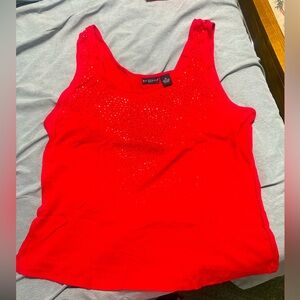 Bay Studio 2XL Red Sleeveless Top
